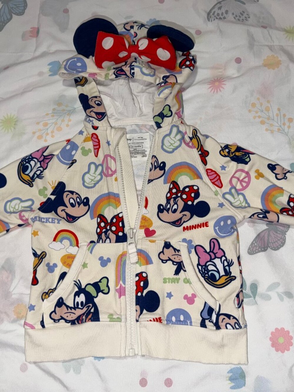 Little Sleepies Mickey Mouse Clubhouse Minnie Zip Hoodie
